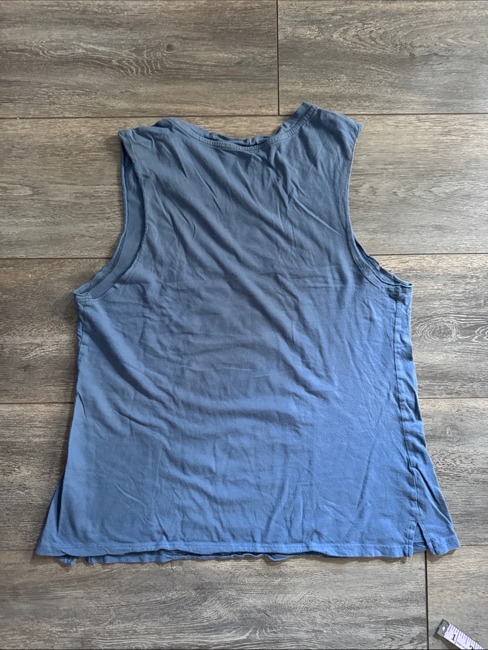 Zoe + Liv Blue Graphic Muscle Tank with White Text - Picture 5 of 6